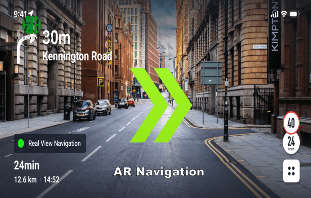 AR navigation overlay example