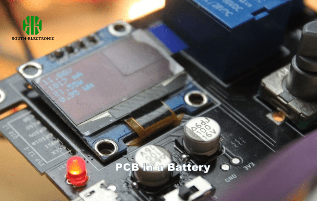 PCB monitoring battery parameters