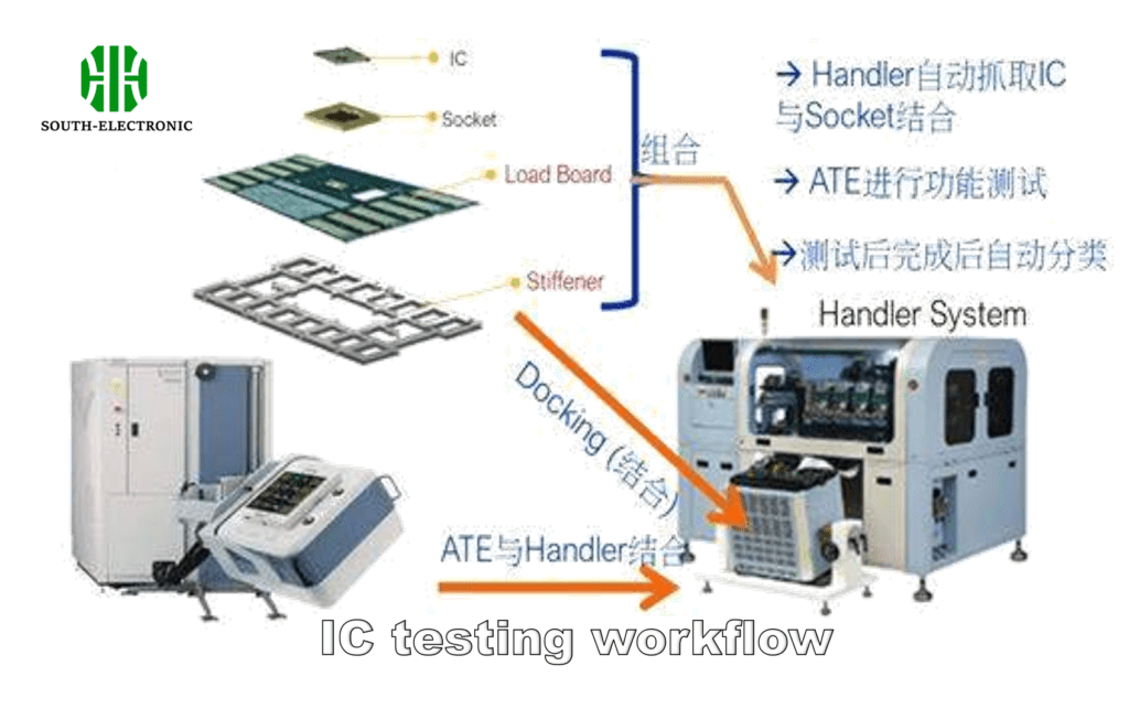 IC testing workflow diagram