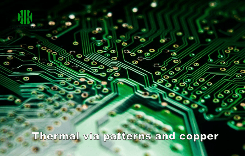 Thermal via patterns and copper distribution
