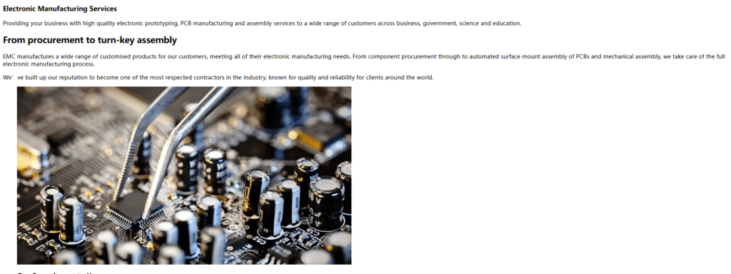 Electronic Manufacturing Contractors