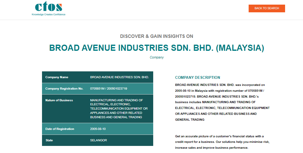 3. Broad Avenue Industries Sdn.Bhd