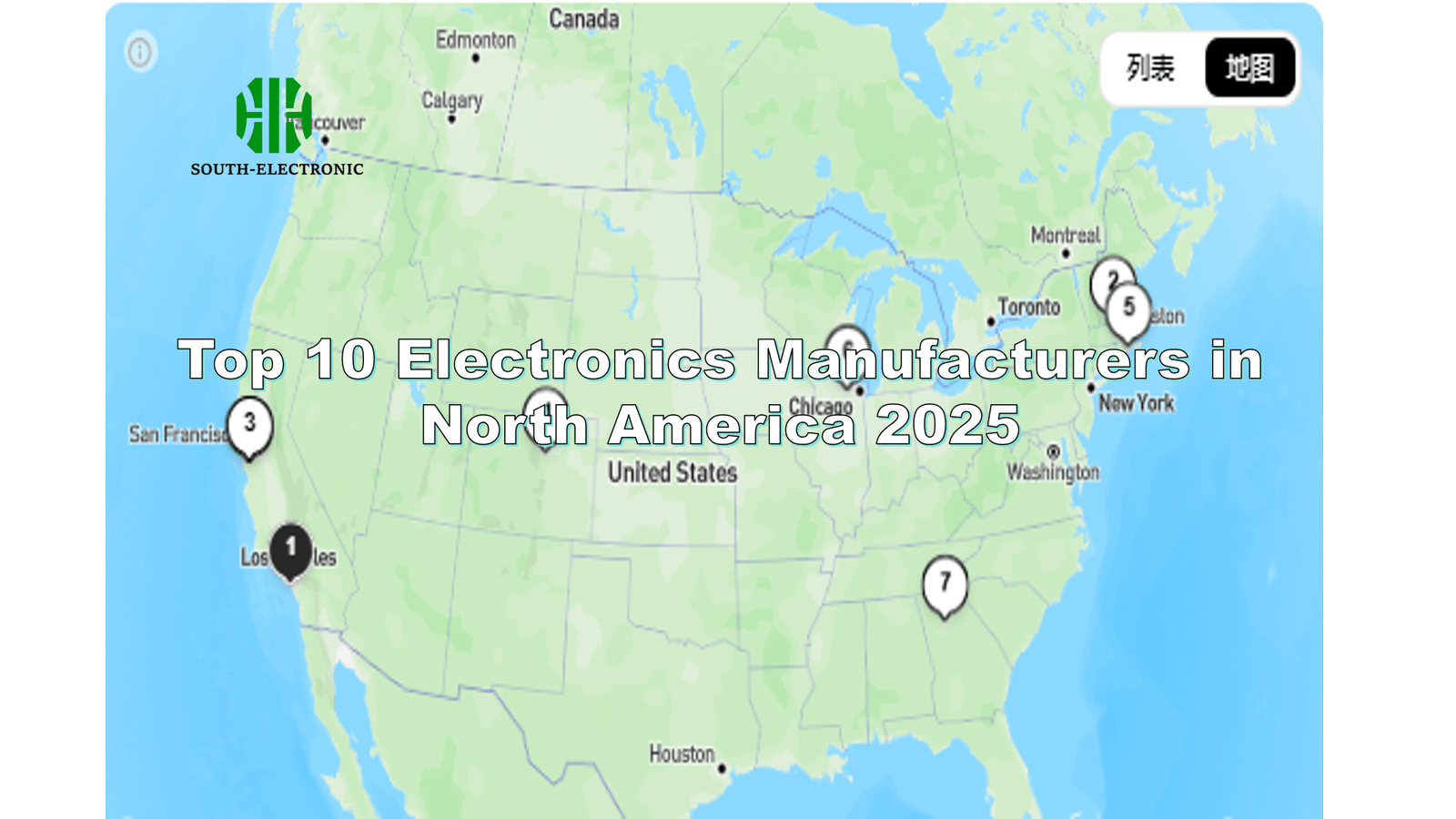 Top 10 Electronics Manufacturers in North America 2025