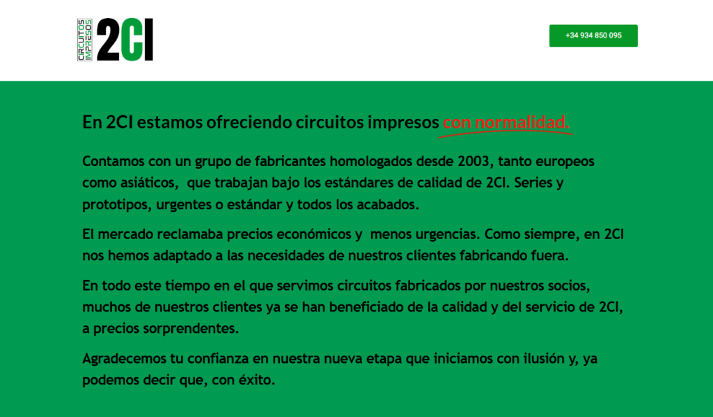 Circuitos Impresos 2CI, SL