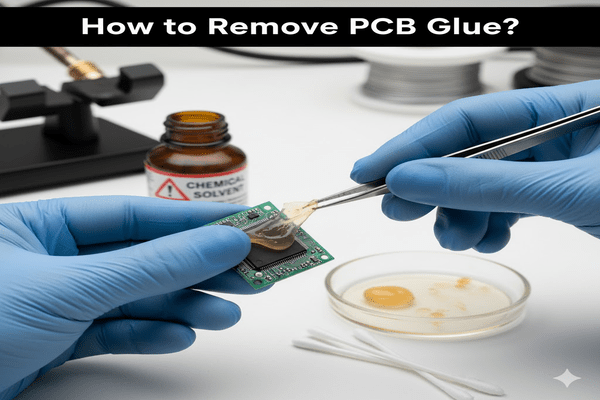 Removing glue from PCB