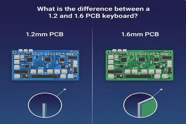 What is the difference between a 1.2 and 1.6 PCB keyboard